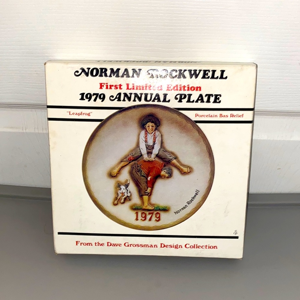 *Vintage* Norman Rockwell First Limited Edition 1979 Annual Plate - “Leapfrog”